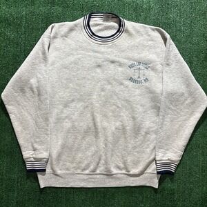 Oneita Vintage 90s White Law Office Pullover Sweatshirt Size XL